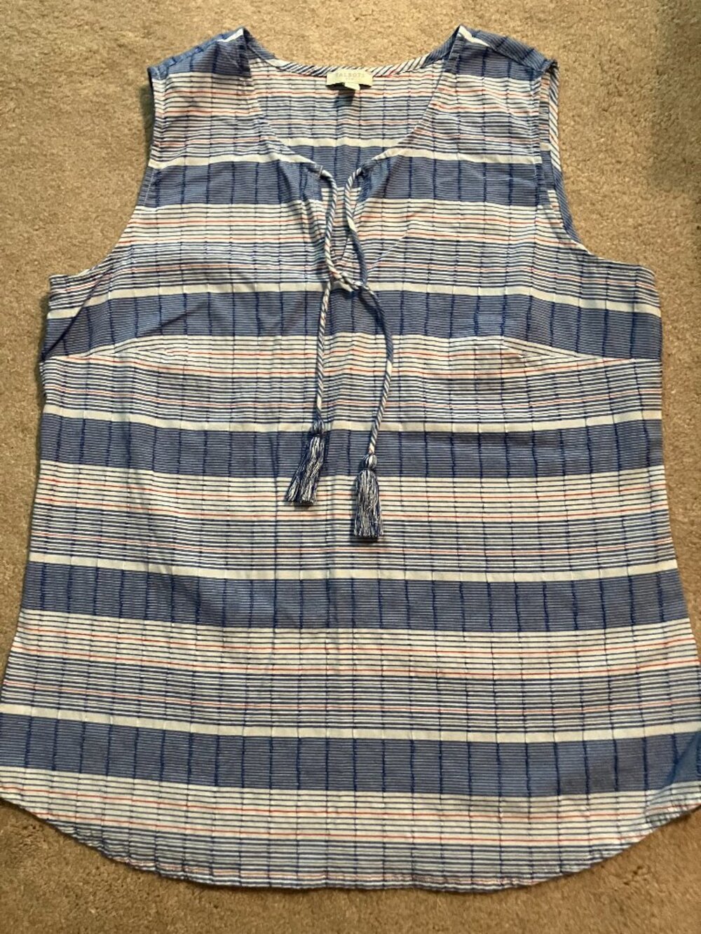 Talbots Outlet Top, Size S, Red/White/Blue